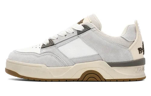 Dickies Slip Resistant Abrasion Resistant Low top Skateboard Shoes Men's White Gray
