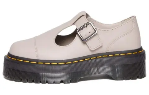 Dr.Martens Leather Casual Shoes Women's Taupe