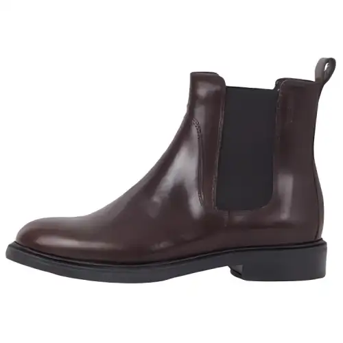 VAGABOND SHOEMAKERS Leather Short Chelsea Boots Women's Dark Brown