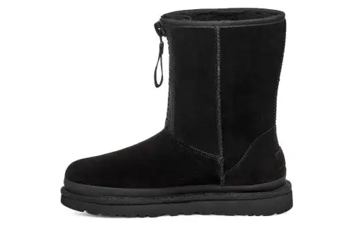 UGG Classic Short Zipper Tape Logo Boot 'Black' Women's