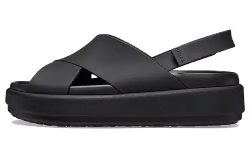 Crocs Brooklyn Luxe Cross Strap 'Black' Women's