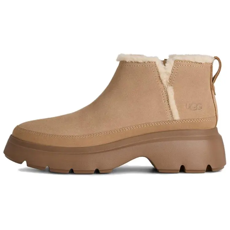 UGG Calimuze Ultra Mini Slip On Fleece Lined, Minimalist Fashion Snow Boots Women's Sand
