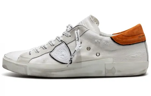 PHILIPPE MODEL Stylish Skateboarding Shoes Men's White Orange