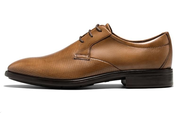 Ecco Leather Dress Shoes Men's Amber Brown