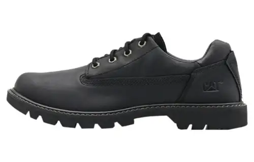 CAT Cow Leather Slip Resistant Ankle Length Outdoor Boots Men's Black