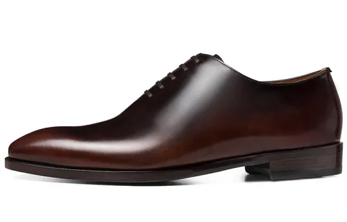 THOM WILLS British retro business Oxford shoes, whole leather handmade, formal leather shoes, men's style, dark brown color