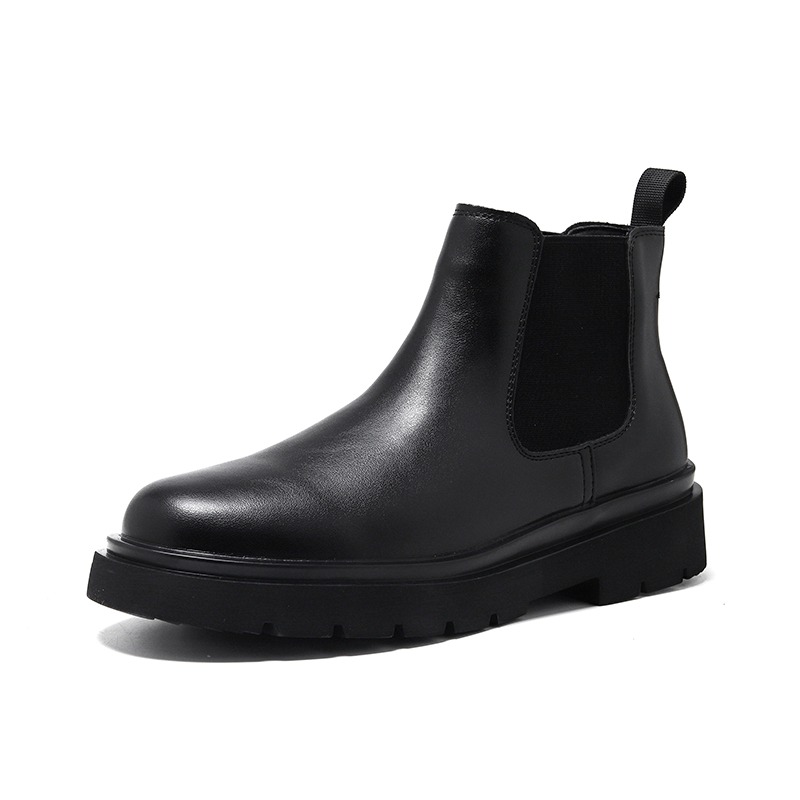 Martens, classic retro comfortable universal trend slip-ons English style for work and office platform, non-slip wear-resistant chelsea, British style, simple and elegant design, height increasing