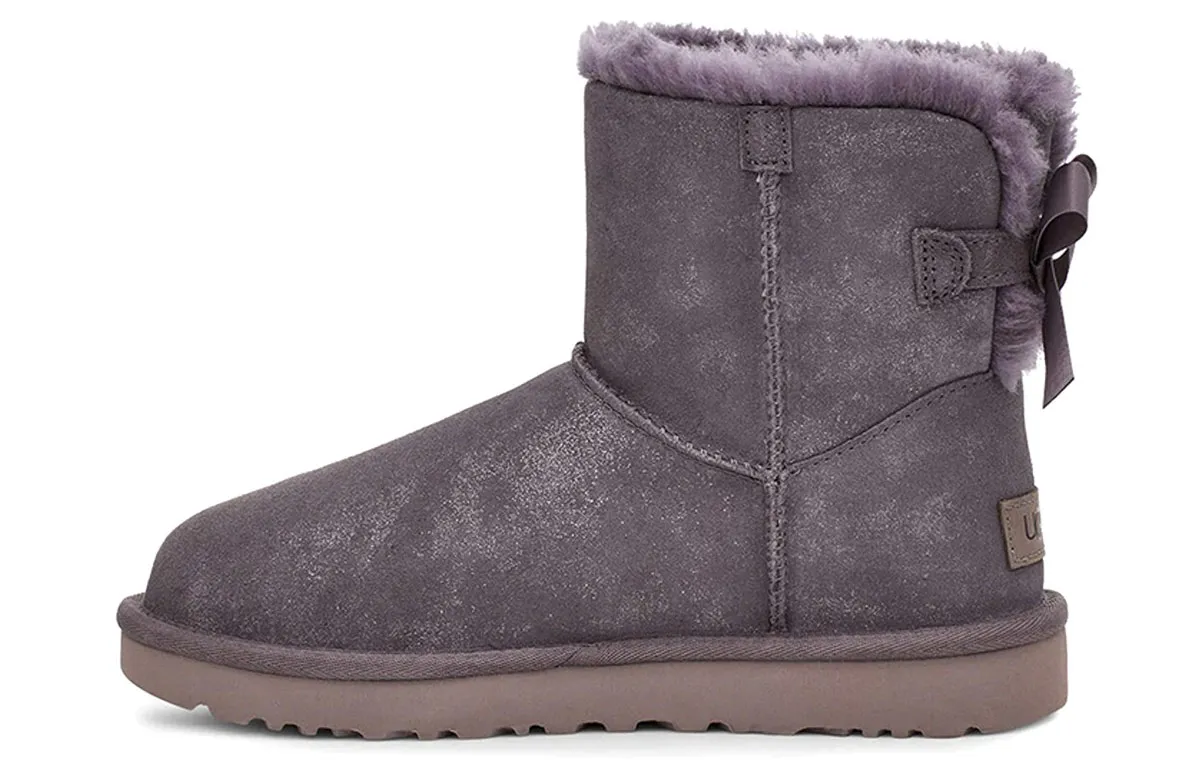 UGG Mini Bailey Bow Ii Shimmer Fleece Lined Purple Women's