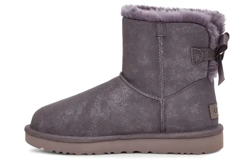 UGG Mini Bailey Bow Ii Shimmer Fleece Lined Purple Women's