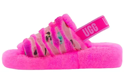 UGG FLUFF YEAH Shearling Slippers Women's Pink