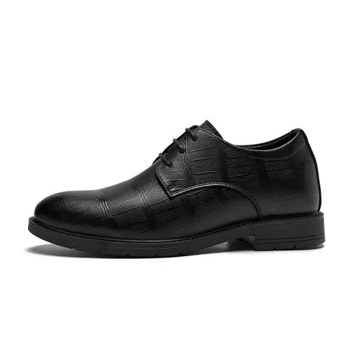 CARTELO Cow Split Leather Casual Shoes Men's Black