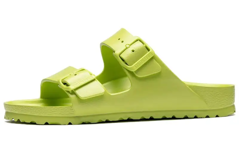 Birkenstock Slide Slippers Men's Yellow Green Regular