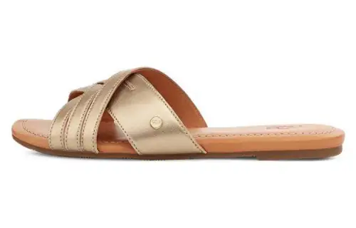 UGG Leather Stylish Sandal Women's Metallic