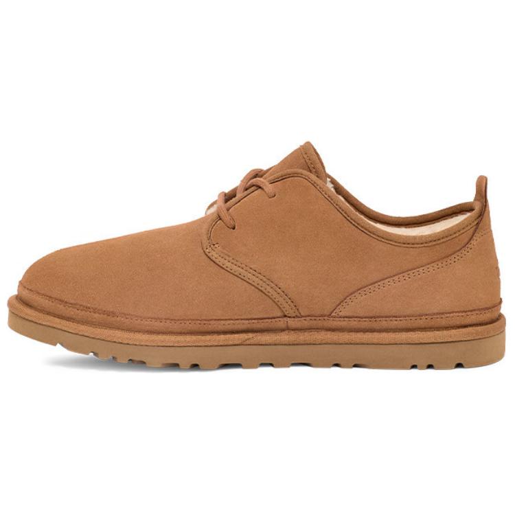 UGG Two-layer cowhide, warm and wear-resistant, fashionable and comfortable, ankle-length outdoor boots, men's maroon