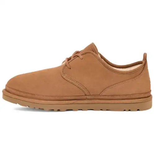 UGG Cow Split Leather Thermal Abrasion Resistant Ankle Length Outdoor Boots Men's Chestnut