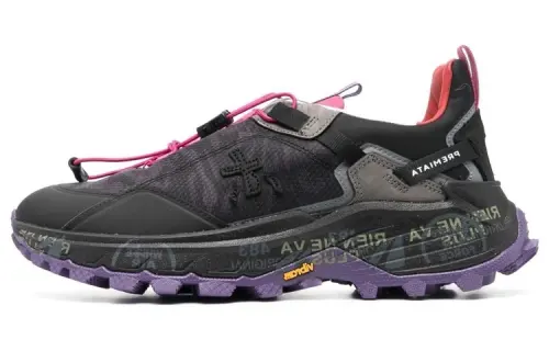 PREMIATA Polyester Cushioning Low top Casual Shoes Women's Black Gray