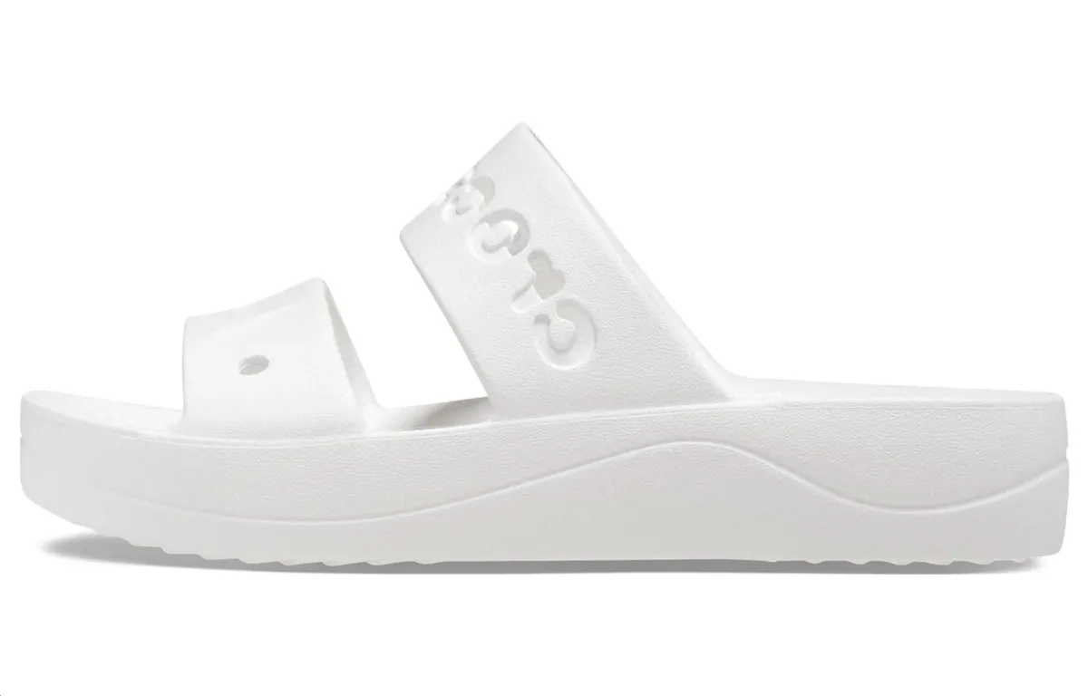 Crocs Baya Platform Clog Slide Slippers Unisex White