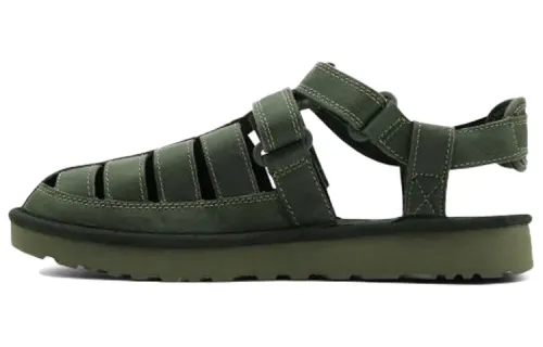 UGG Dune Fisherman Cowhide Green Sandals