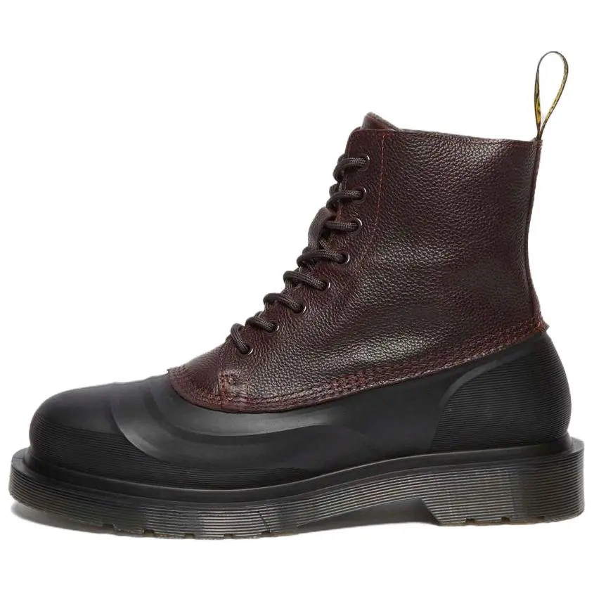Dr.Martens 1460 Leather Short Combat Boots Unisex Red Black