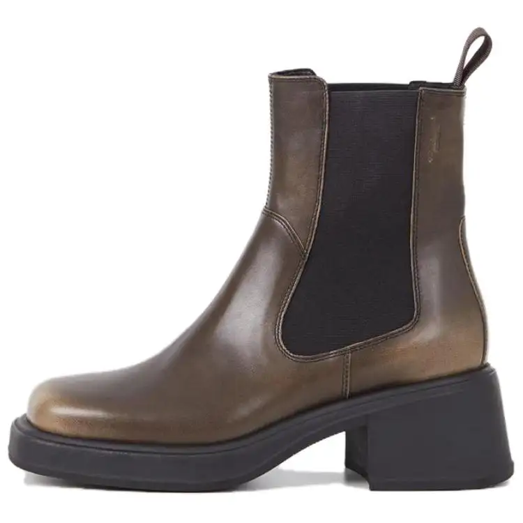 VAGABOND SHOEMAKERS Cow Leather Short Chelsea Boots 5.9cm Women's Brown
