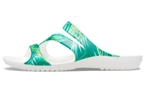 Crocs Kadee Slide Slippers Women's White/Green