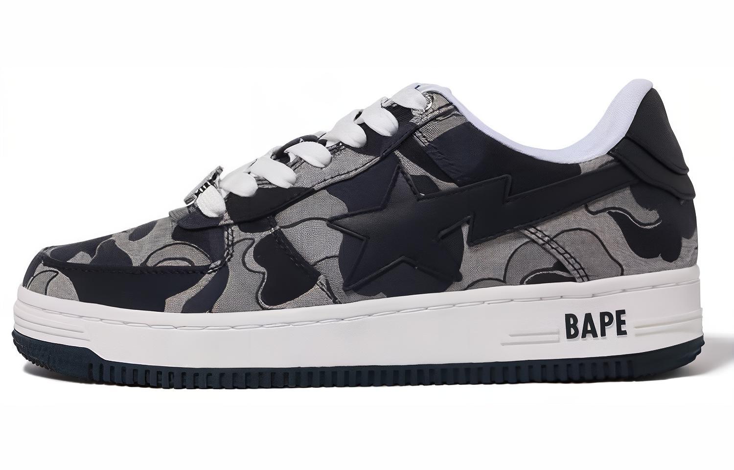 Женские кеды A BATHING APE A BATHING APE STA (черно-серый)