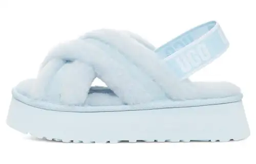 UGG DISCO Cow Split Leather Stylish Sandal Women's Creek Blue