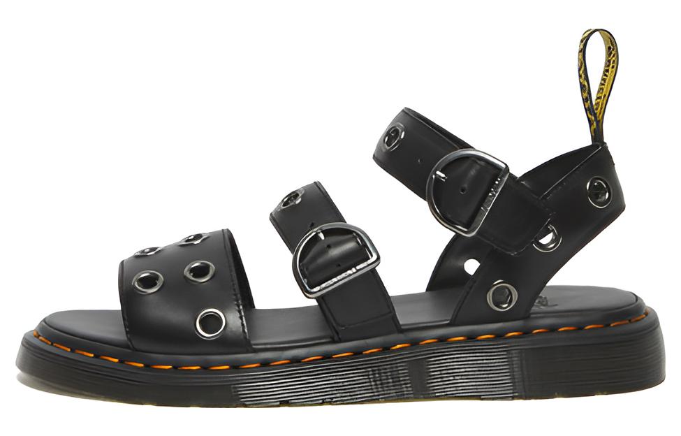 Dr.Martens Gryphon Collection Leather One Strap Sandals Unisex Black