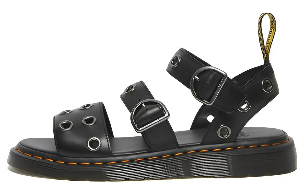 Dr.Martens Gryphon Collection Leather One Strap Sandals Unisex Black