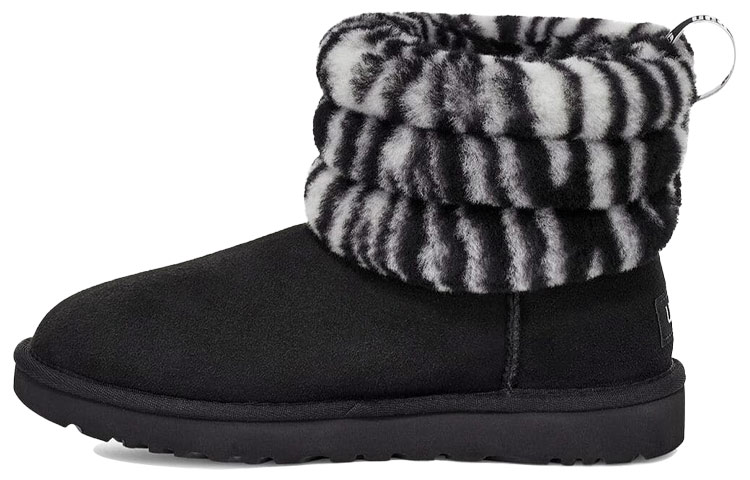 Женские сапоги UGG Fluff Mini Quilted Leopard (леопардовые) — фото 1