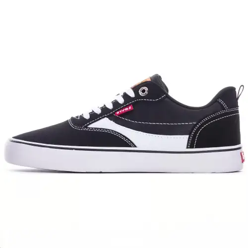 Levis Slip Resistant Cushioning Abrasion Resistant Low top Skateboard Shoes Men's Black White