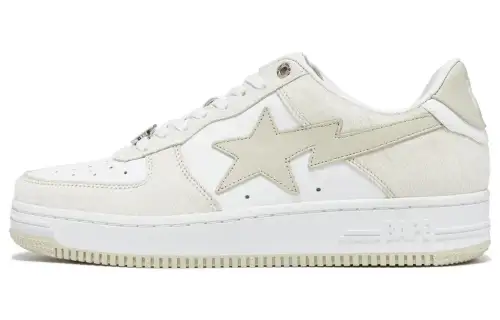 A BATHING APE STA Cow Leather Low top Skateboard Shoes Women's Umber