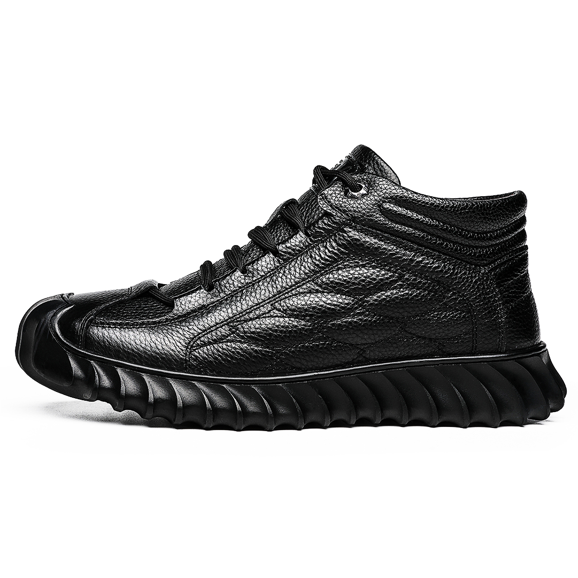 Chint first-layer cowhide, warm, wear-resistant, shock-absorbing and anti-slip, Australian wool and velvet, thickened cold-proof leather boots, winter boots for dad, warm snow thick soles, increased height and velvet, outdoor casual leather shoes, short-tube snow boots, men's style