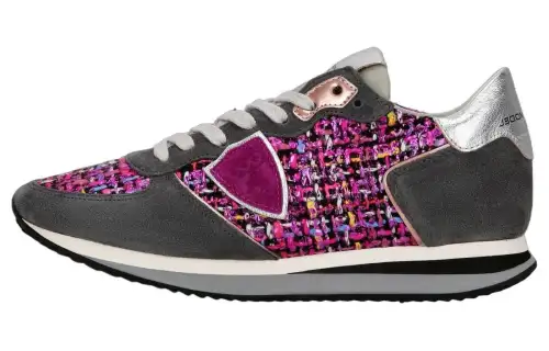 PHILIPPE MODEL Split Suede Low top Casual Shoes Women's Gray