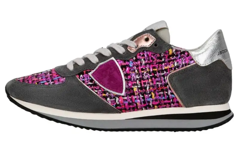 PHILIPPE MODEL Split Suede Low top Casual Shoes Women's Gray