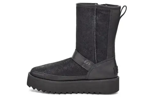 UGG Rebel Biker Snow Boots Black Women's