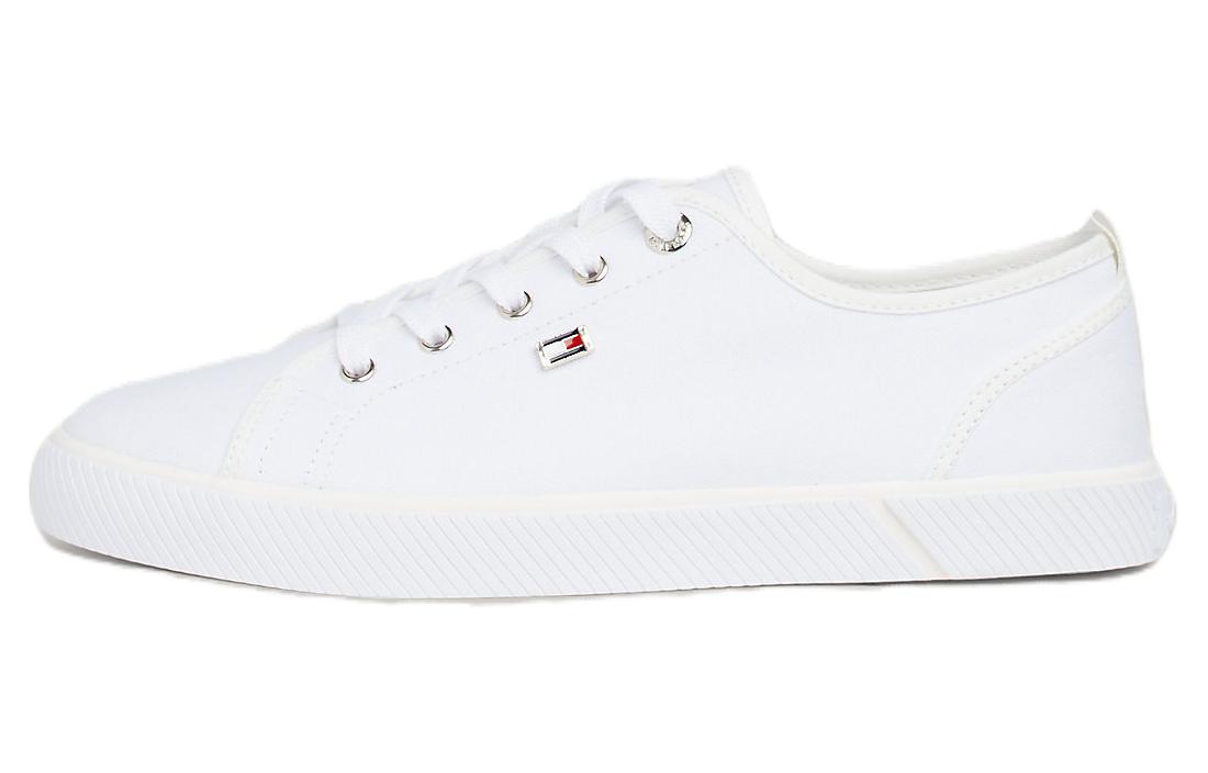 Tommy Hilfiger Canvas Low top Skateboard Shoes Women's White