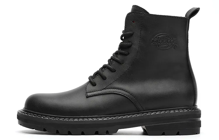 Dickies Cow Split Leather Short Combat Boots Unisex