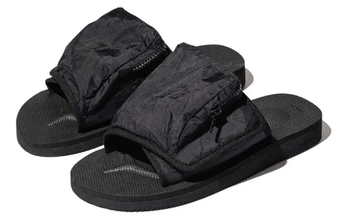 Unused x Suicoke Open Toe Rubber Sole Slip Resistant Slide Slippers Women's Black