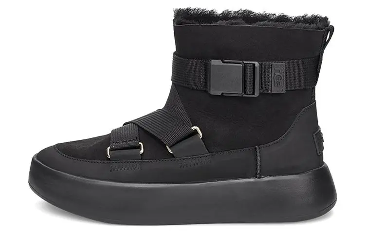 UGG Classic Boom Buckle Snow Boots Black Women's
