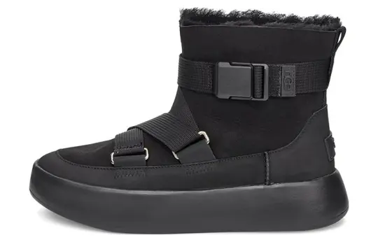 UGG Classic Boom Buckle Snow Boots Black Women's