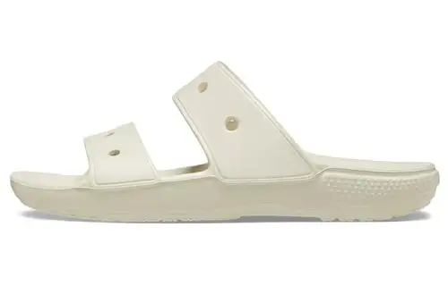 Crocs Classic Double Band Slide Sandals Bone