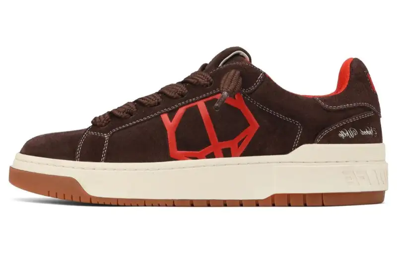Naked Wolfe CHROME Suede Low top Skateboard Shoes Men's Brown