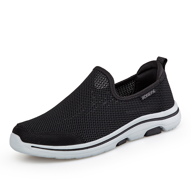 RONGSHI Fabric Slip Resistant, Breathable, Lightweight Low top Casual Shoes Slip on Men’s