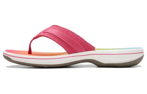 Clarks Leather Flip Flops 3cm Women's Pink