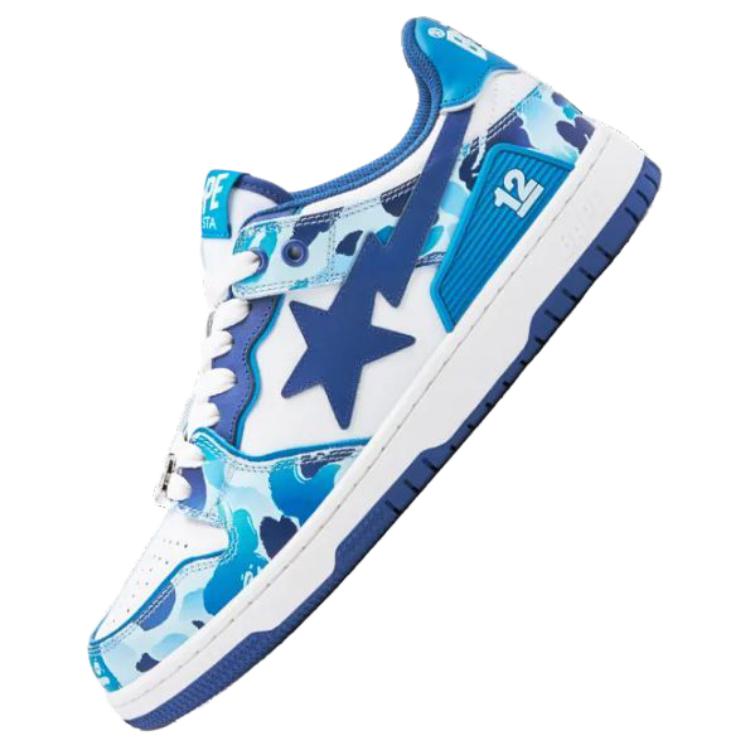 A BATHING APE SK8 Low White Blue Women's