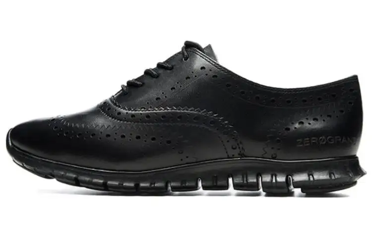 COLE HAAN Leather Fashion Low top Casual Shoes Women's Black