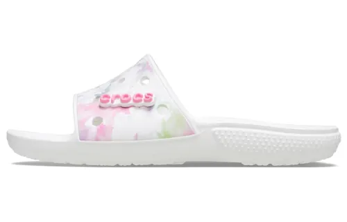 Crocs Classic Bleach Dye Slides 'White Pink'