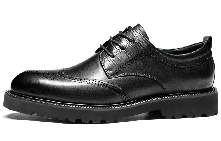 LEAVELAND Maple Leaf Cow Leather British Brogue Carved Embossed Business Leather Shoes Men's Casual Men's Style