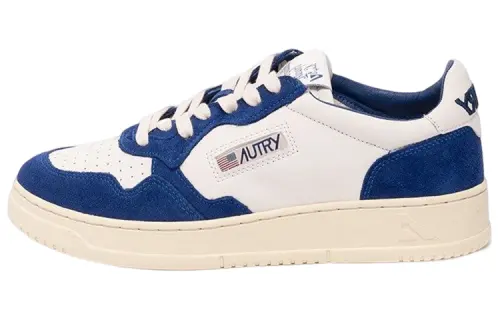 AUTRY Leather Low top Stylish Skateboarding Shoes Men's Blue White